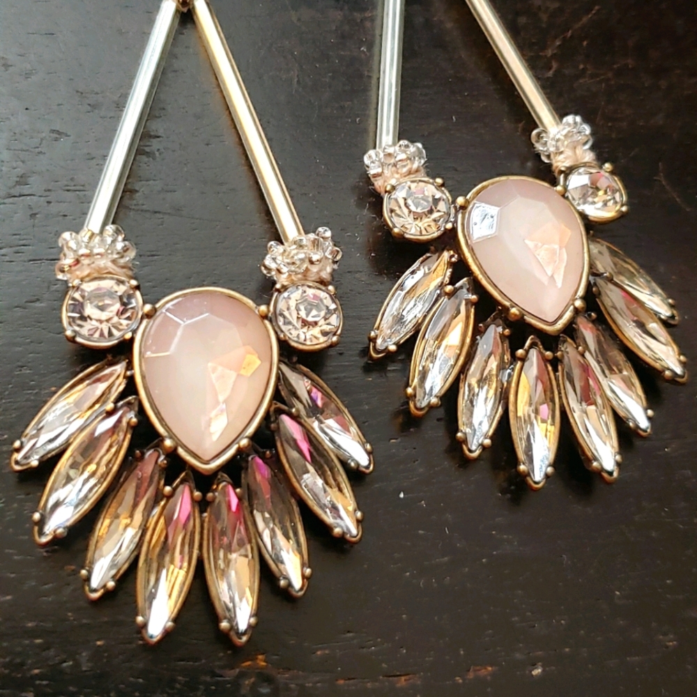 Antiqued / Reclaimed Old Glam Crystal Drops
